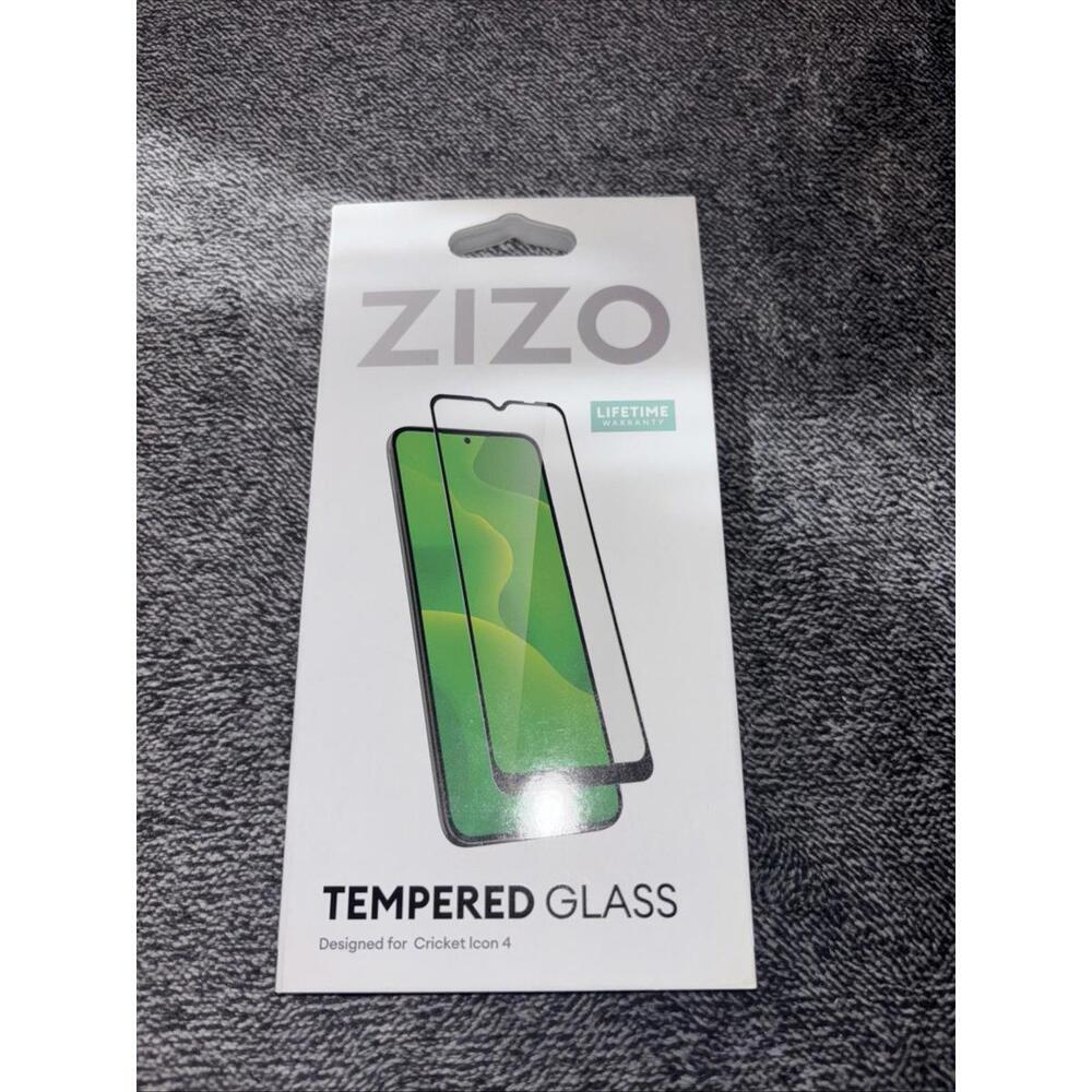 Zizo GLSHD-CKDWN-BLK‎ Tempered Glass Screen Protector for Cricket Icon 4